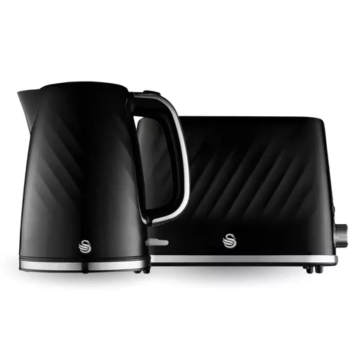 Windsor 2 Slice Toaster and Cordless Kettle Bundle in Black