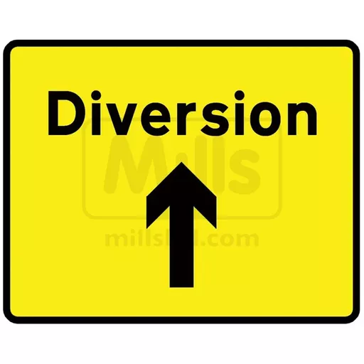 Quickfit Diversion Straight Ahead Arrow Plate 1050 x 750mm - 300mm Centres