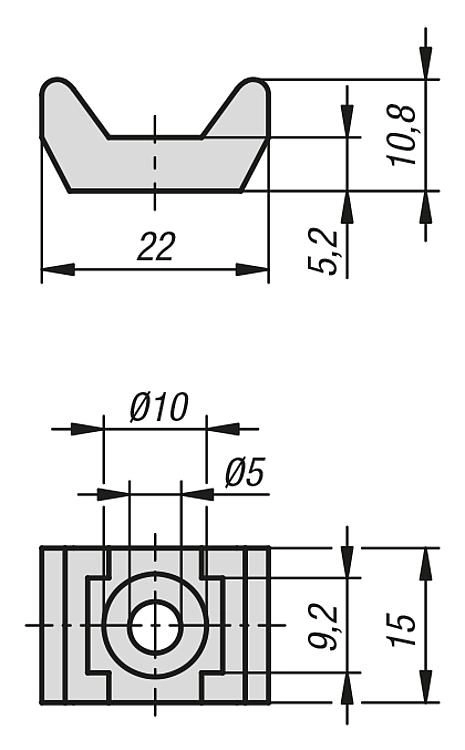 Cable Tie Block. 5-12mm Slot Width. Plastic.