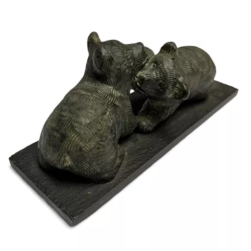 Soapstone Bear Cubs at Play