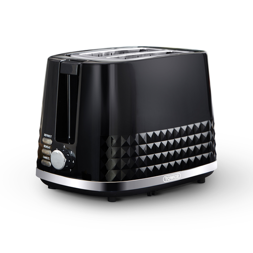 Photos - Toaster Tower Solitaire 2 Slice  Black T20082BLK 