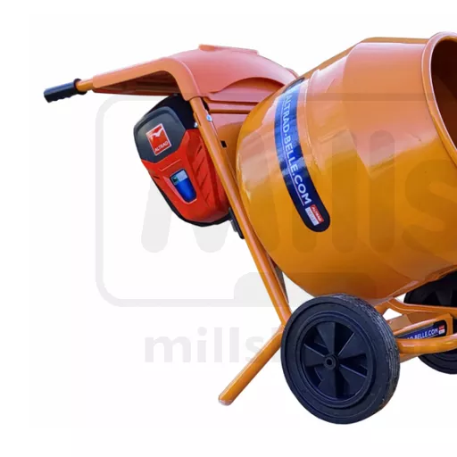 Minimix 150E+ Battery Powered Tip-Up Cement Mixer C/W 8ah Battery & Charger (D)