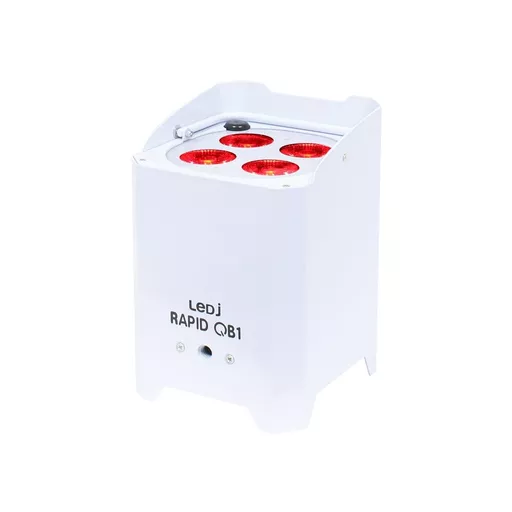 LEDJ Rapid QB1 HEX Battery Powered Uplighter (White Housing)