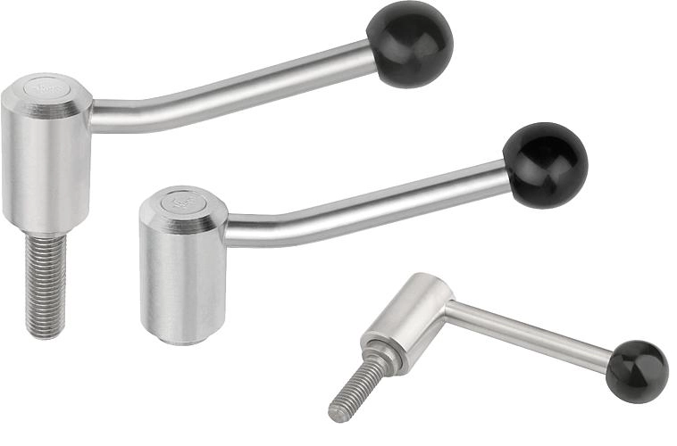 K0109 - Tension Levers In Stainless Steel With Flat & 20° Types Thread Size M8-M20