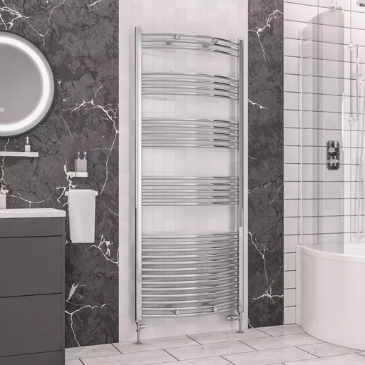 Wendover Curved Multirail 1800 x 750 Chrome
