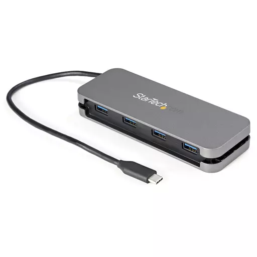 StarTech.com ~4 Port USB C Hub - 4x USB-A - USB 3.0 Type-C Hub - USB 3.2 Gen 1 (5Gbps) - Bus Powered Portable USB-C to USB-A Adapter Laptop Hub - 11.2" (28.5cm) Cable w/ Cable Management