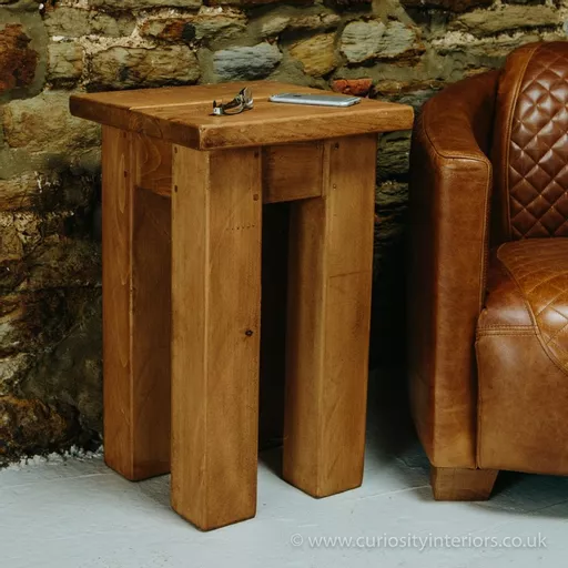 Haddon Plank Tall Lamp Table