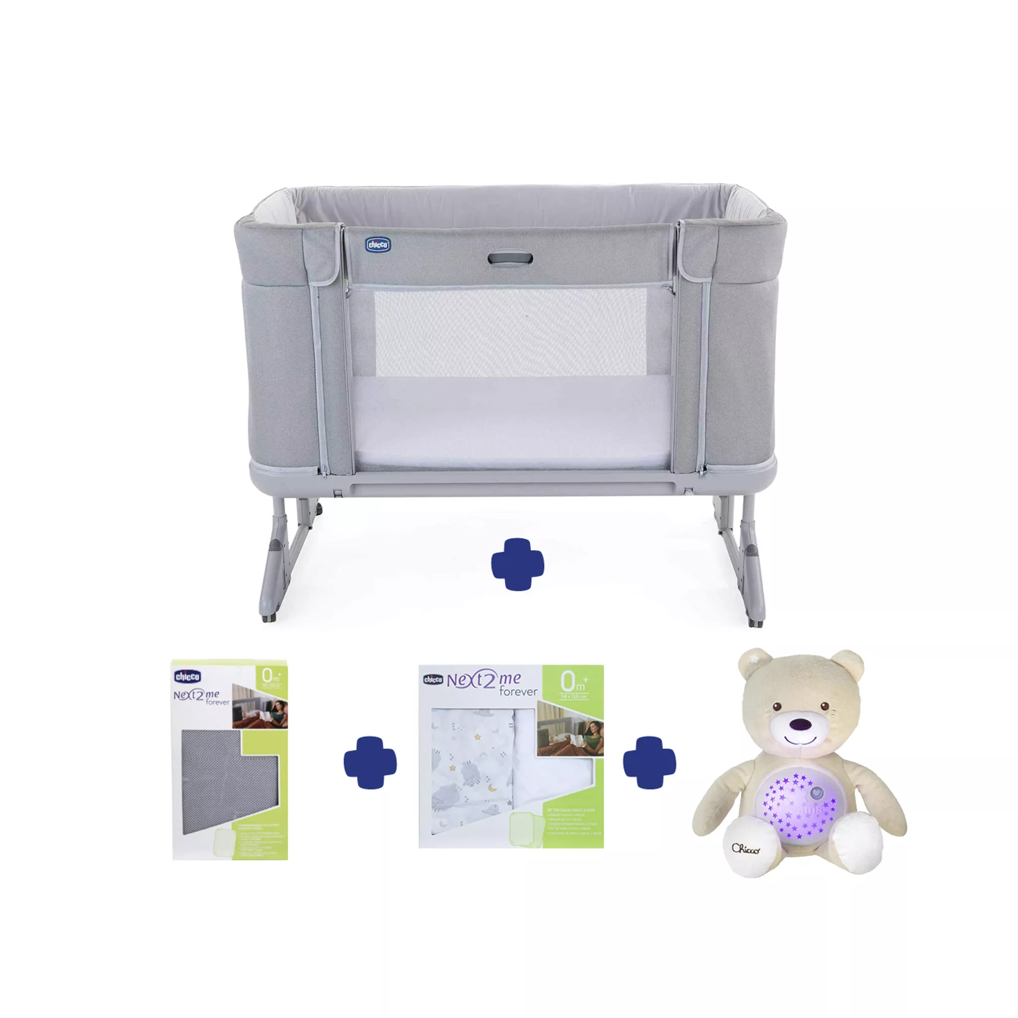 Chicco Next2Me Forever Bundle in Ash Grey