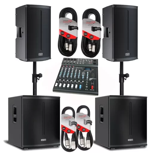FBT X-Lite 1512M Active Speaker and Mixer Bundle