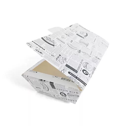 Large Multi Food Box Newspaper Print