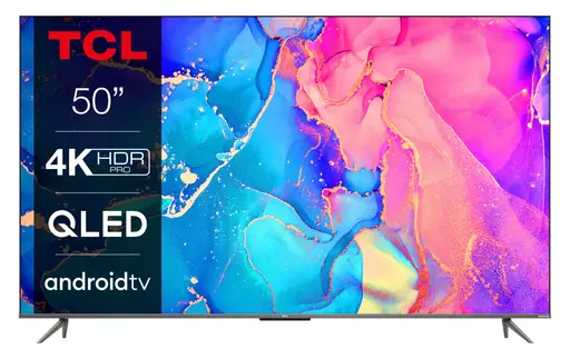 TCL C63 Series 50C635K TV 127 cm (50") 4K Ultra HD Smart TV Wi-Fi Silver, Stainless steel