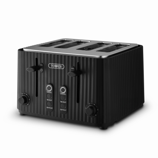 Image of Tower ECOFORM 900W 4 Slice Toaster Black