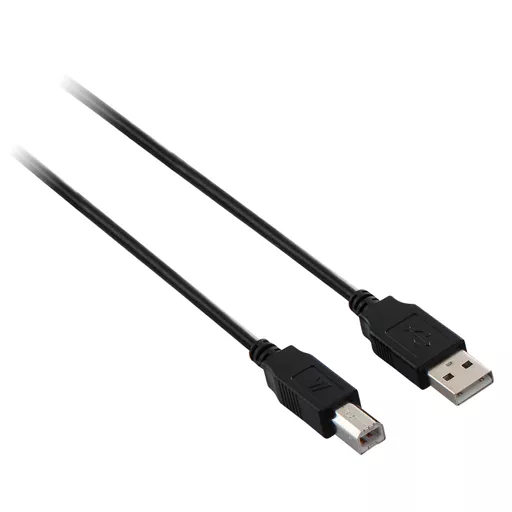 V7 Black USB Cable USB 2.0 A Male to USB 2.0 B Male 3m 10ft