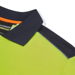 system-hi-vis-eco-cottoncool-yellow-short-sleeve-polo-neck-collar-detail.jpg?
