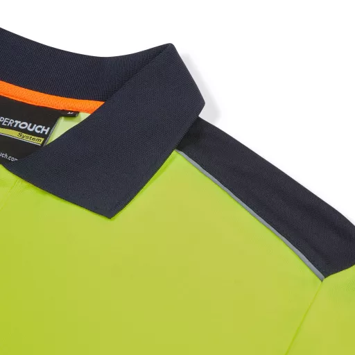 system-hi-vis-eco-cottoncool-yellow-short-sleeve-polo-neck-collar-detail.jpg?