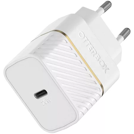 OtterBox EU Wall Charger 20W - 1X USB-C 20W USB-PD, Cloud Dust White