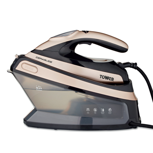 Tower Ceraglide 2400W 1.5L Steam Gen Black