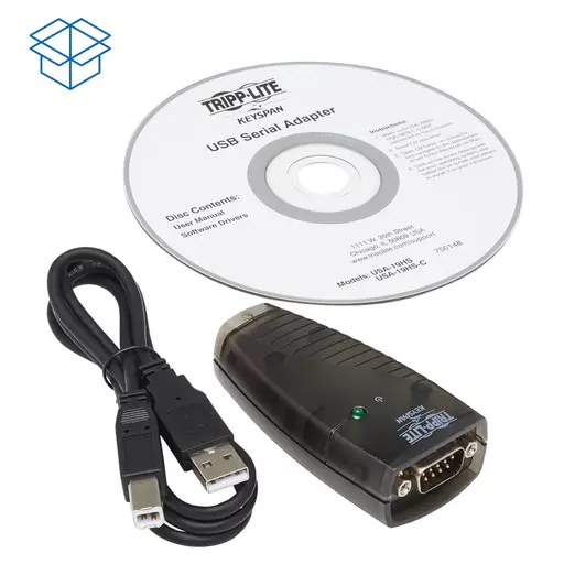 Tripp Lite USA-19HS Keyspan USB to Serial Adapter - USB-A Male to DB9 RS232 Male, 3 ft. (0.91 m), TAA