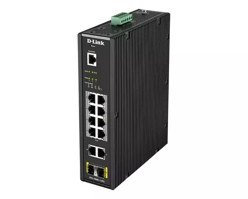 D-Link DIS-200G-12PS network switch Managed L2 Gigabit Ethernet (10/100/1000) Power over Ethernet (PoE) Black