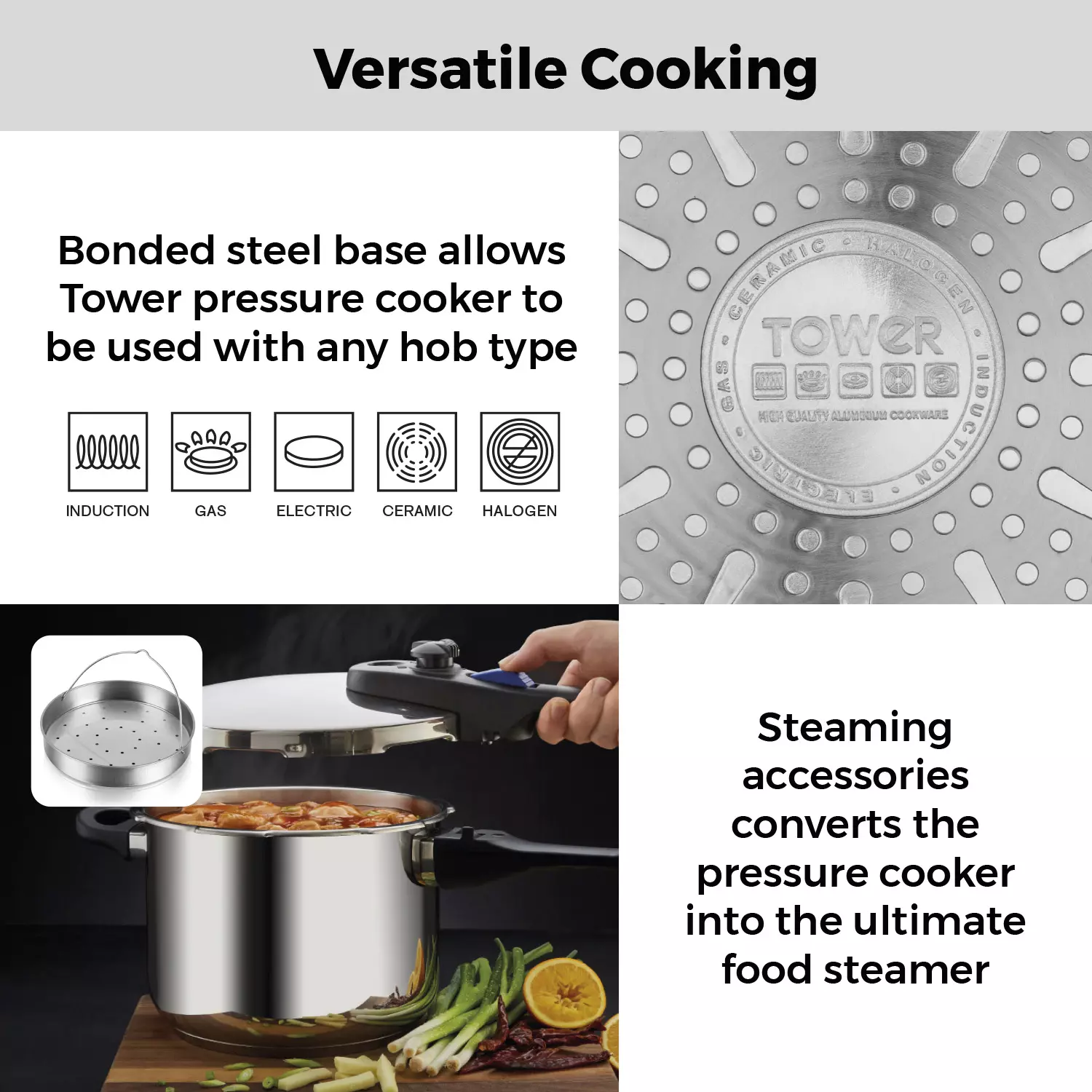 Express Litre Stainless Steel Pressure Cooker Housewares