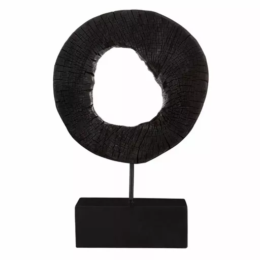 *Rustic Circle Sculpture, Aleksandra, Black, Small