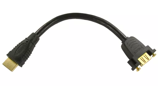 Cables Direct M - F HDMI STUB HDMI cable 0.165 m HDMI Type A (Standard) Black