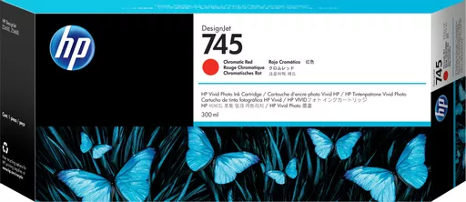 HP F9K06A/745 Ink cartridge red chromatic 300ml for HP DesignJet Z 2600