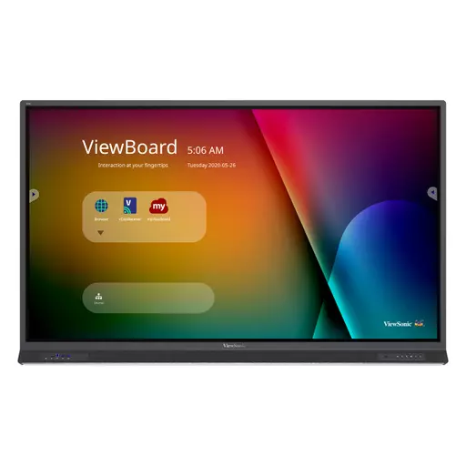 Viewsonic IFP7552-1B Signage Display Interactive flat panel 190.5 cm (75") LCD Wi-Fi 400 cd/m² 4K Ultra HD Black Touchscreen Built-in processor Android