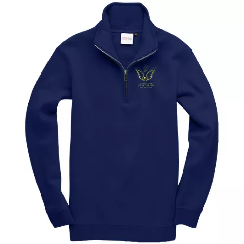 Joey Beauchamp Foundation Unisex Navy 1/4 Zip Sweatshirt