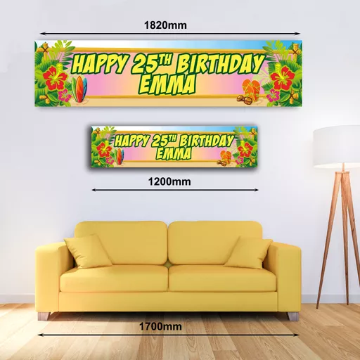 Personalised Banner - Luau Summer Banner