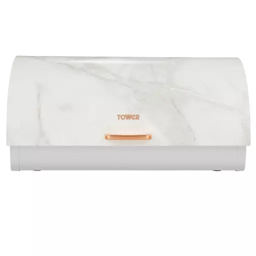 Marble Rose Gold Roll Top Bread Bin