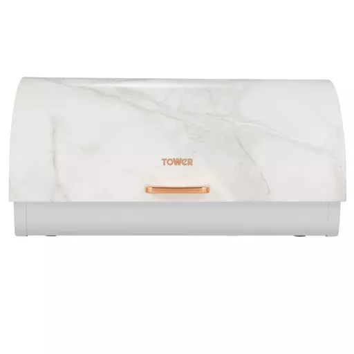 Marble Rose Gold Roll Top Bread Bin