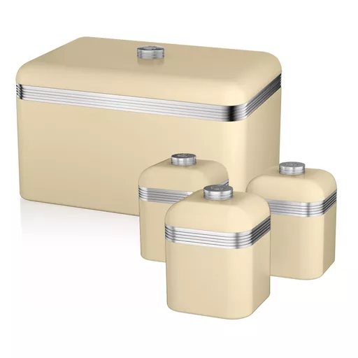 Swan Retro Bread Bin and Canister Set