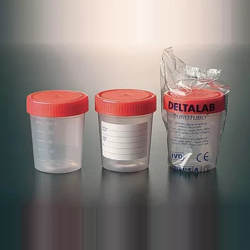 Flask Screw Cap DELTALAB 150ml Polypropylene Sterile Single Bag PK350