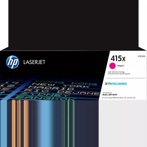 HP W2033X/415X Toner cartridge magenta, 6K pages ISO/IEC 19798 for HP E 45028/M 454