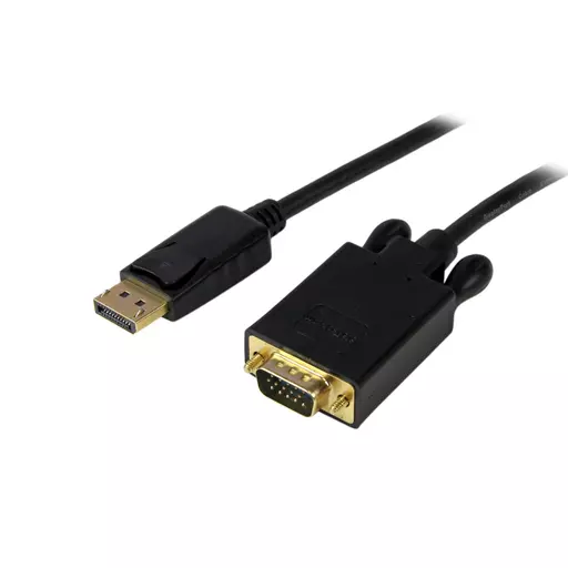 StarTech.com 10ft (3m) DisplayPort to VGA Cable - Active DisplayPort to VGA Adapter Cable - 1080p Video - DP to VGA Monitor Cable - DP 1.2 to VGA Converter - Latching DP Connector