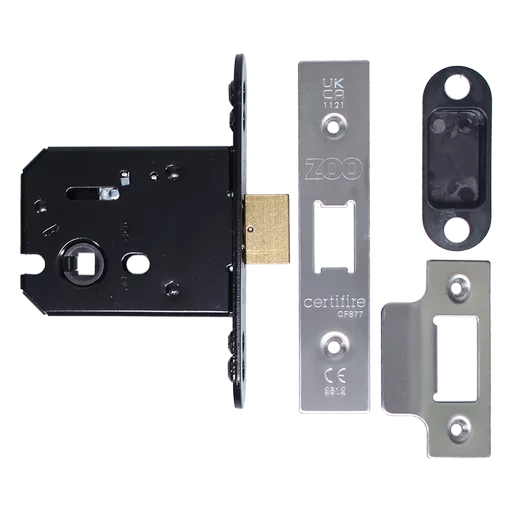 ZOO Flat Latch 76mm C/W Stainless Steel Forend & Strike ZUKF76SS