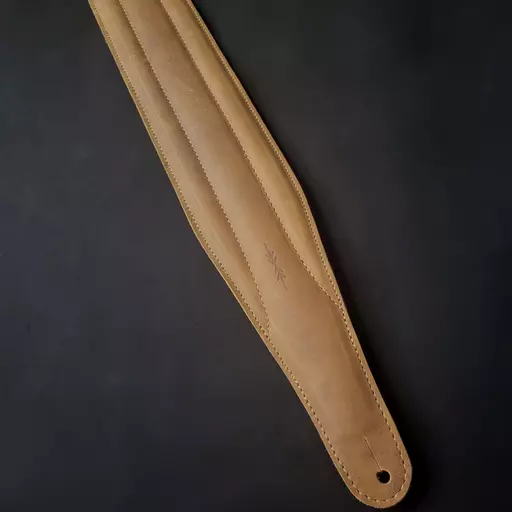 BS64 Tan Relic Bass Guitar Strap -  second