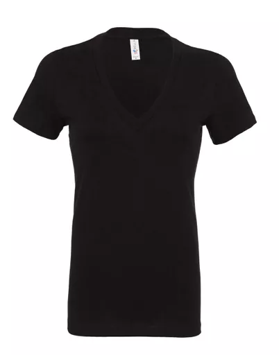 Women's Jersey Short Sleeve Deep V-Neck Tee