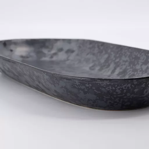 Serving dish, Pion, Black/Brown - Large