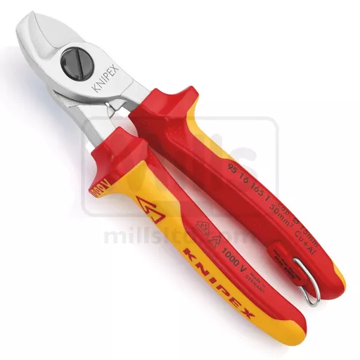 Knipex VDE Cable Shears 165mm with Tethering Loop