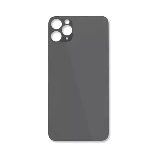 Back Glass (Big Hole) (No Logo) (Black) (CERTIFIED) - For iPhone 11 Pro Max