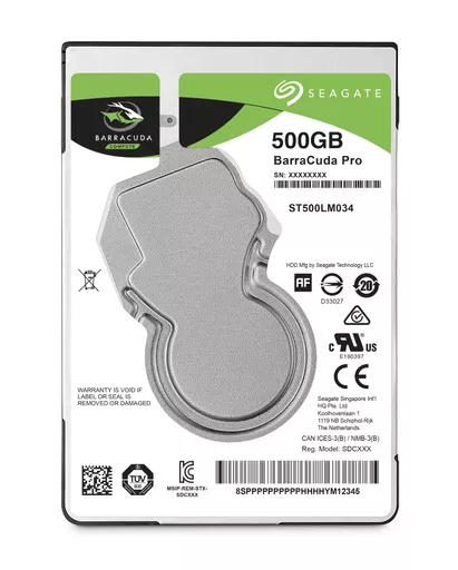 Seagate Barracuda Pro internal hard drive 500 GB 7200 RPM 128 MB 2.5" Serial ATA III