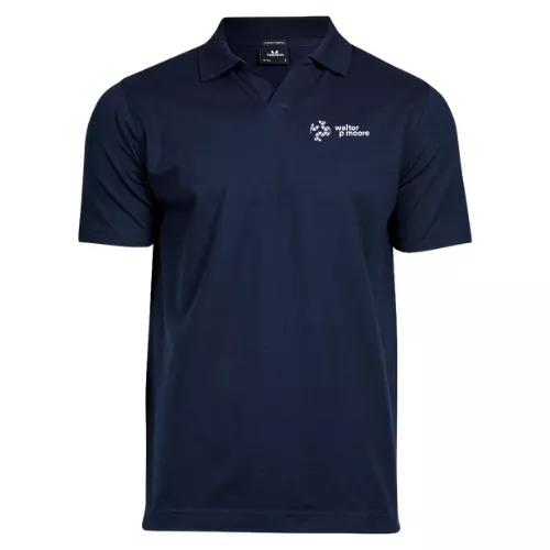 Walter P Moore TeeJays Mens Luxury V Neck Polo Shirt
