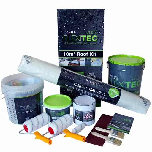 RESTEC Flexitec 2020 GRP Roof Kit Contents.webp
