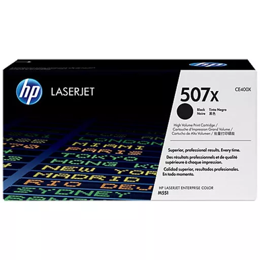 HP 507X (CE400X) Black Original LaserJet Toner Cartridge (11000 Yield)