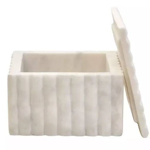 -Square Box, Andelo, White Marble