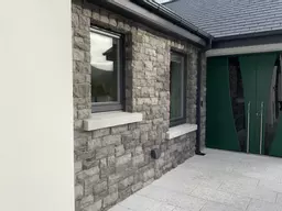 Manufactured stone cladding to porch Limestone M+  Newcastle Co Down 