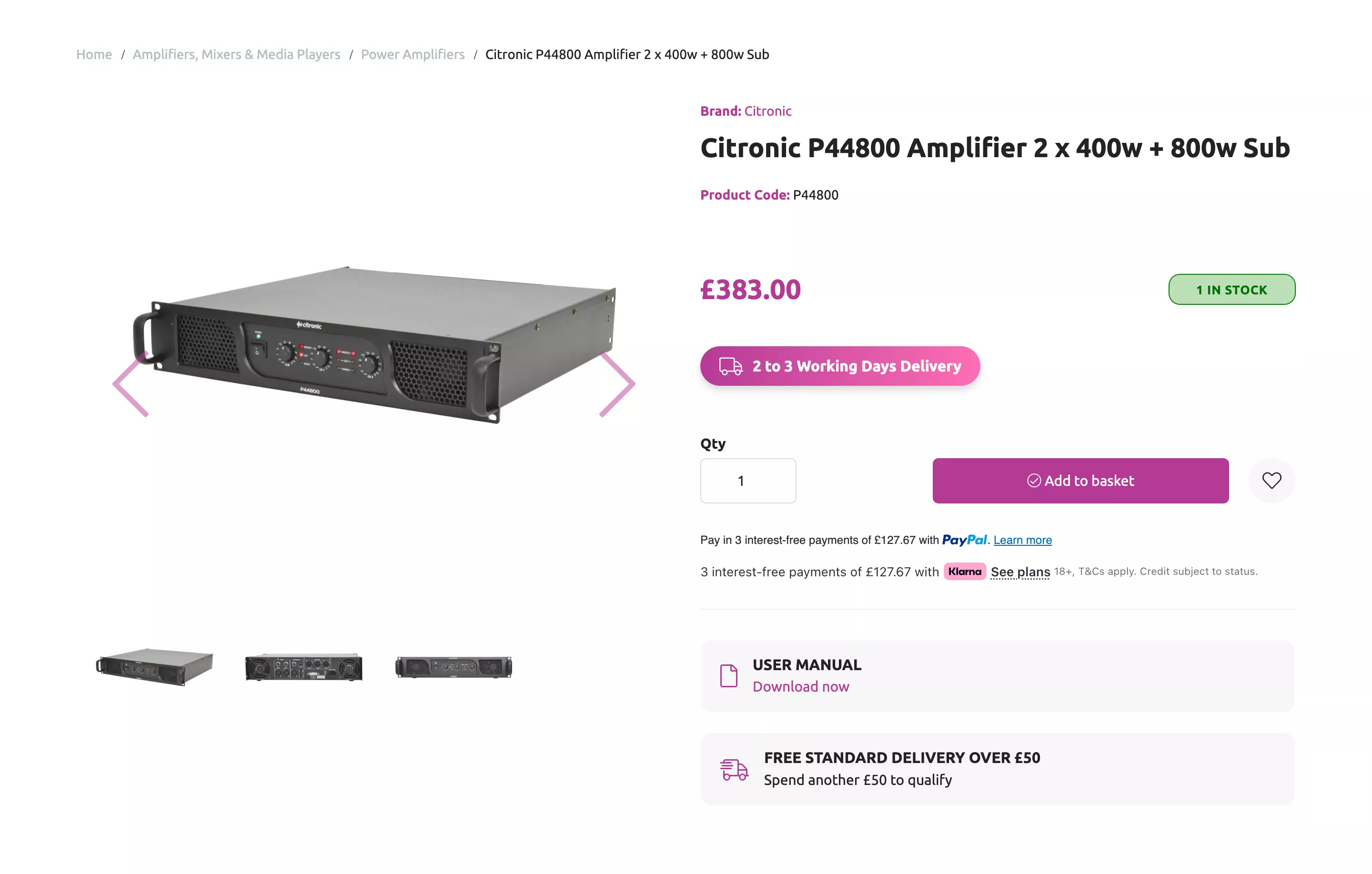 Screenshot of the Prebeat Website Product Page