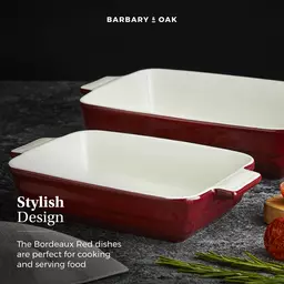 Emile Henry x Crate & Barrel 2-Piece Green Ceramic Baking Dish Set